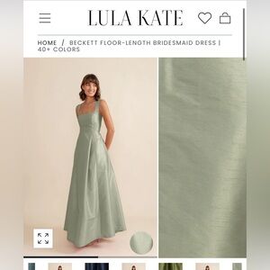 Lula Kate Floor-Length Bridesmaid Dress in Sage Green